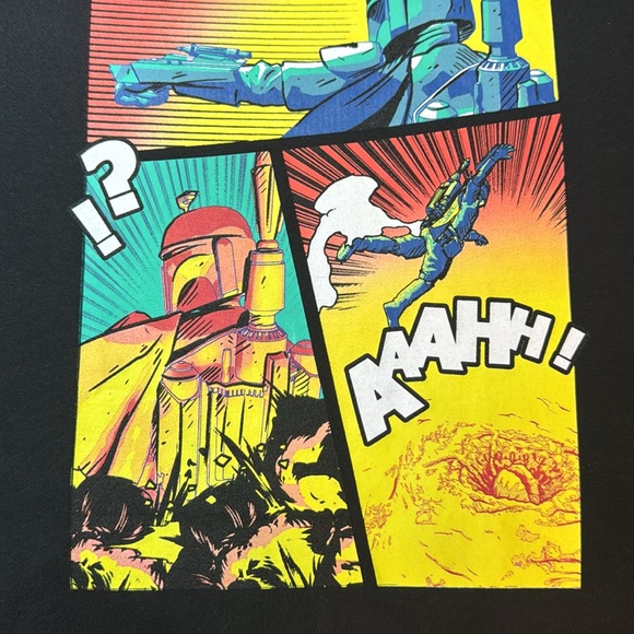 Disney Star Wars Mandalorian "Bad Day?" Black Graphic T-shirt Mens Size US XL - Picture 9 of 14